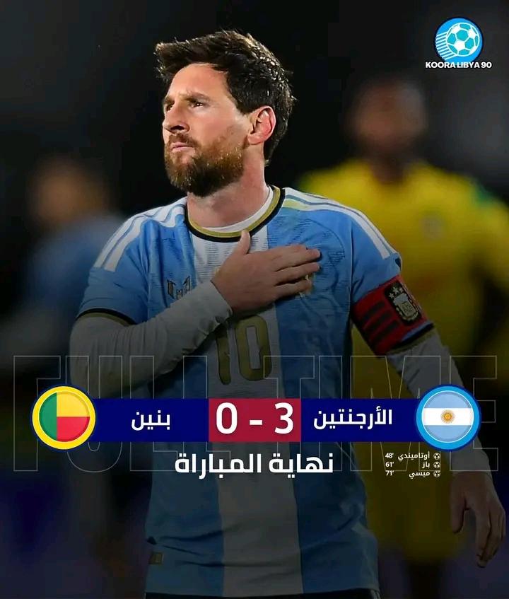 ميسي يودع منتخب الأرجنتين بفوز على بنين وثلاثية في ليلة مونومنتال