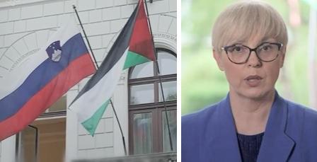 رئيسة سلوفينيا ترفع العلم الفلسطيني على القصر الرئاسي وتؤكد دعمه لقضايا حقوق الإنسان