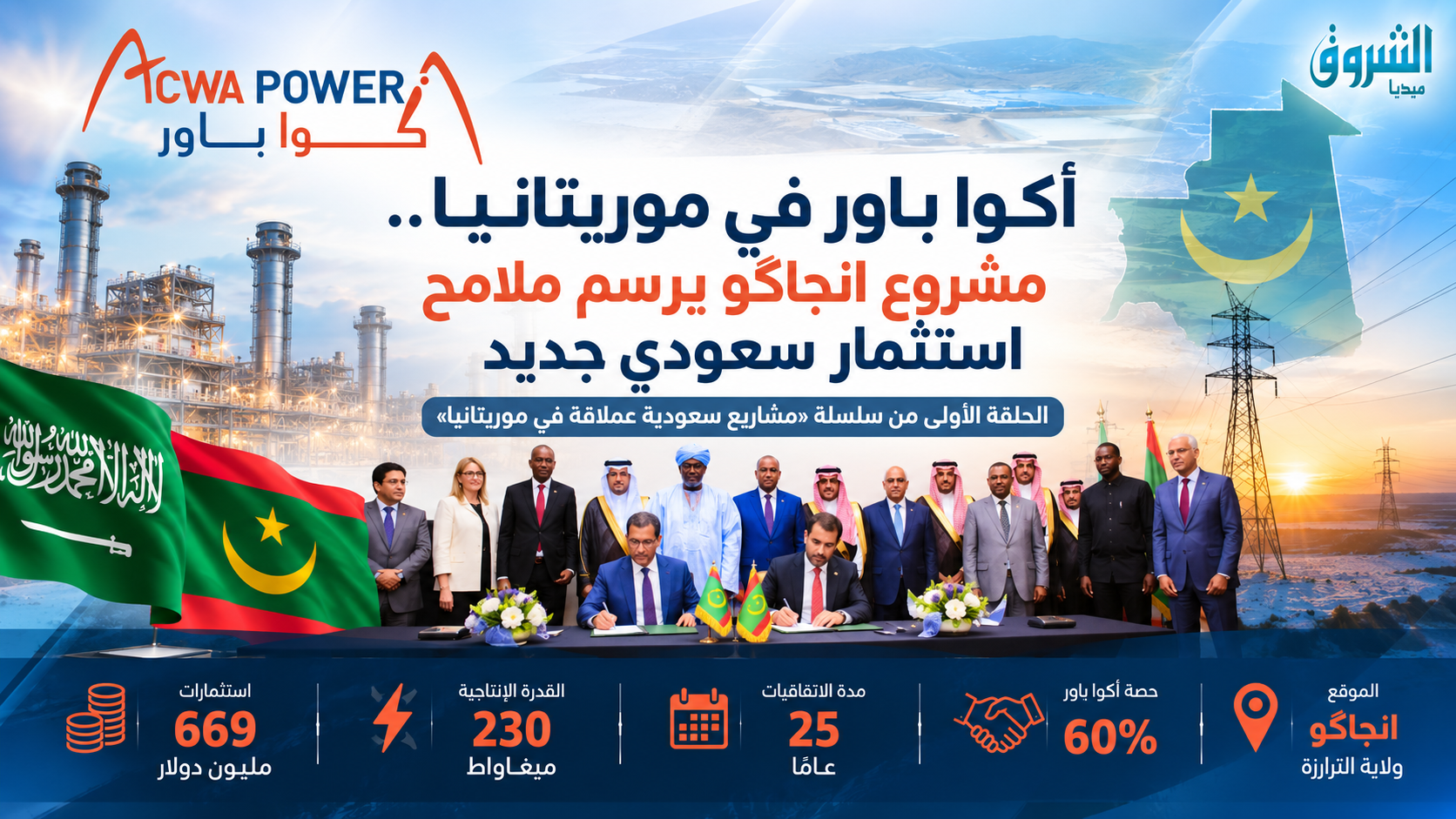 أكوا باور في موريتانيا.. حين يتحول الاستثمار السعودي إلى مشروع عملاق